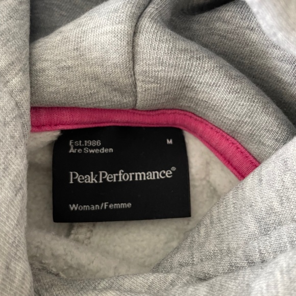 Peak Performance Heathered Grey/Pink Hoodie - Picture 5 of 5